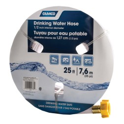 Drinking Water Hose 25 ft - 1/2" ID Camco 22733 TastePURE, Lead and BPA Free, Outdoor, RV, Marine Applications